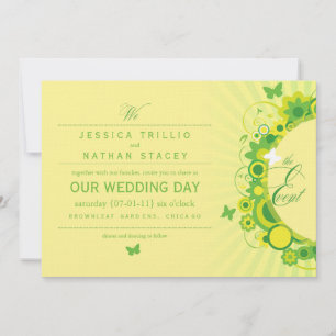 Invitations Green Medley 5x7