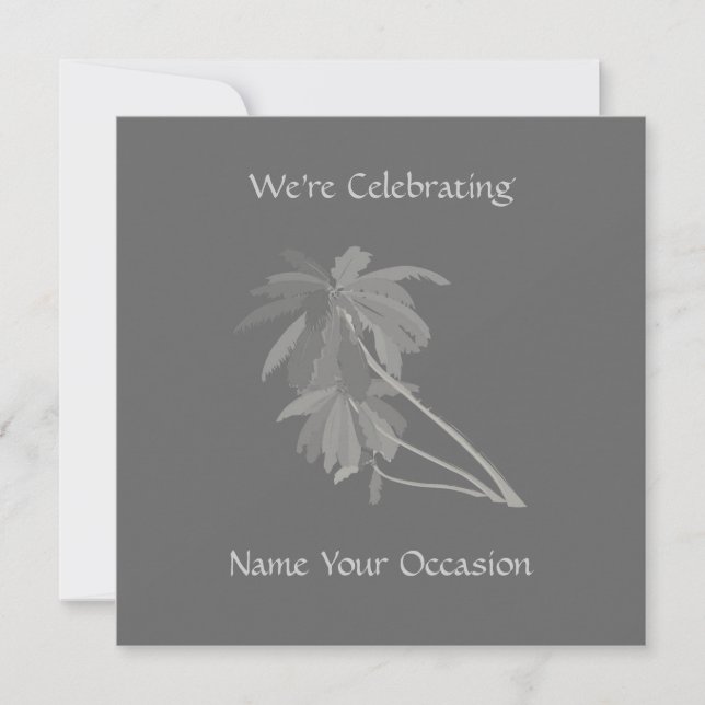 Invitations grises de paume (Devant)