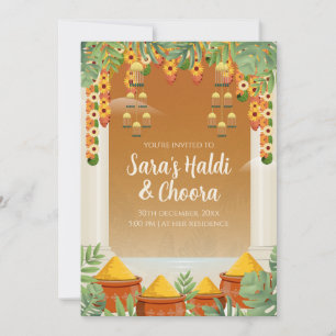 Invitations haldi Digital Choora invitations