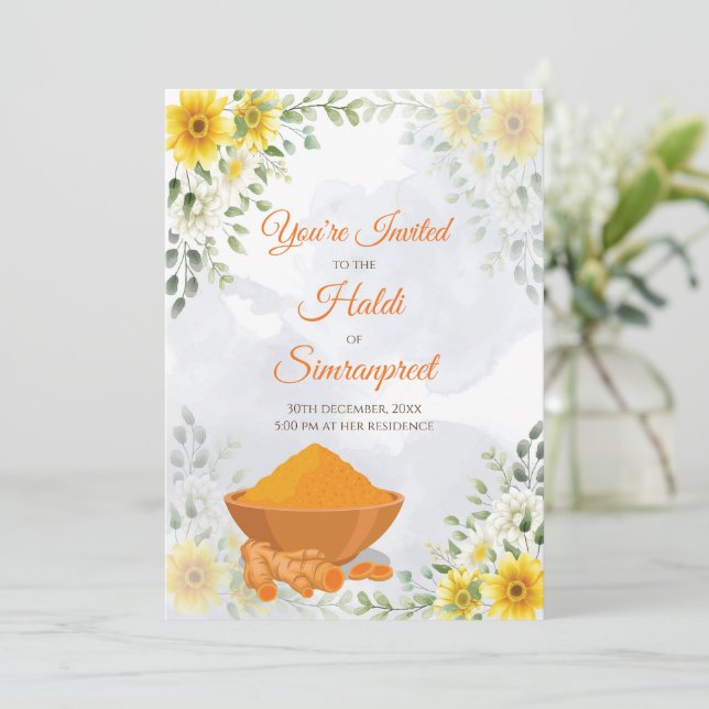 Invitations Haldi et invitations Haldi Invitation  (Debout devant)