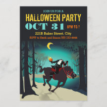 Invitations Halloween Horseman sans tête