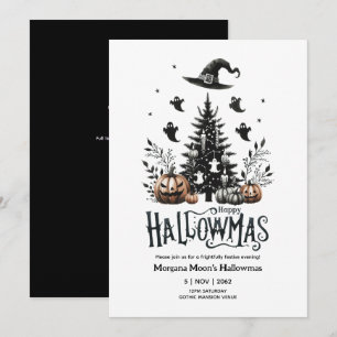 Invitations Hallowmas Halloween Christmas Mashup