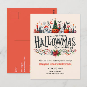 Invitations Hallowmas Halloween Christmas Mashup
