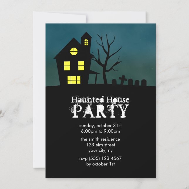 Invitations hantées de partie de Chambre (Devant)