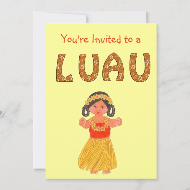 Invitations hawaïennes de partie de ~ de Luau (Devant)