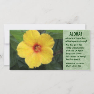 Invitations Hawaïennes Floral Luau