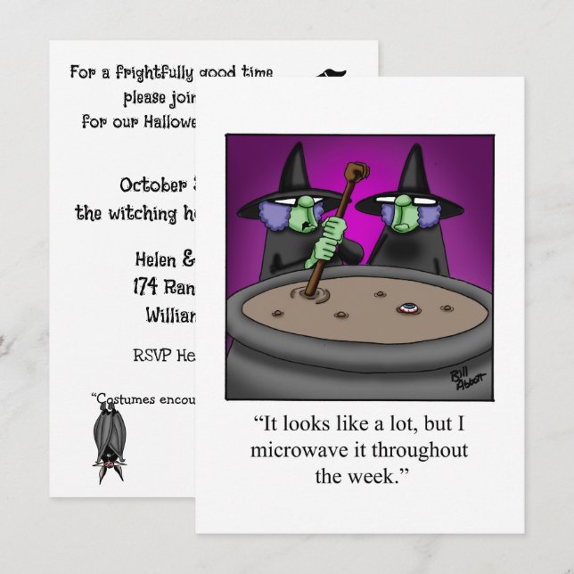 Invitations Hilarious Halloween Party (Devant / Derrière)