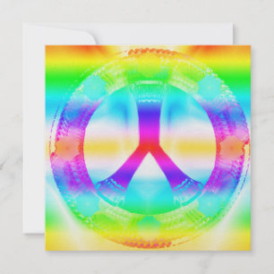 Invitations hippies de Paix-