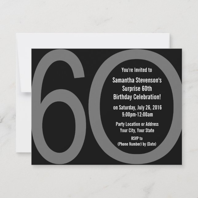 Invitations importantes de 6-0 parties (Devant)