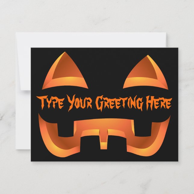 Invitations Jack-o-Lantern Cartes d'Halloween pers (Devant)
