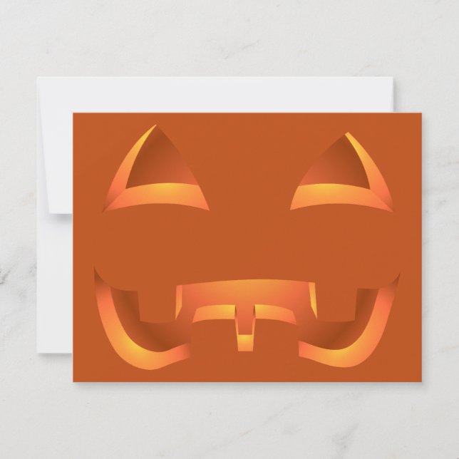 Invitations Jack-o-Lantern Cartes d'Halloween pers (Devant)