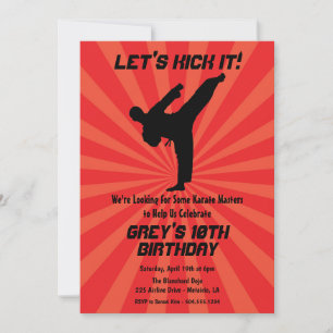 Invitations Karate, Invitations Dojo