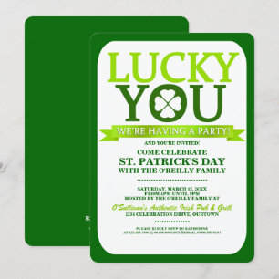 Invitations Lucky St. Patricks Day Party