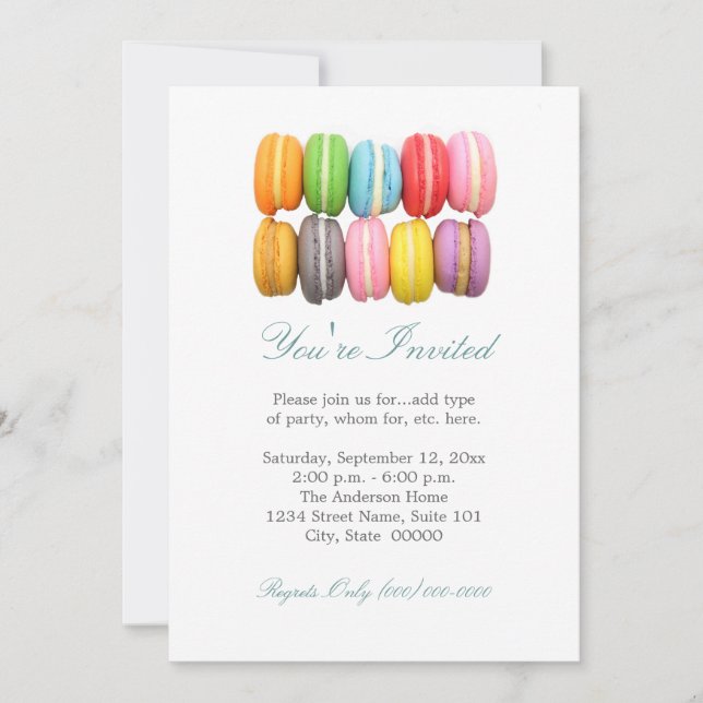 Invitations Macarons (Devant)