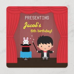 Invitations Magicien Kids Magic Birthday Party
