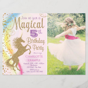 Invitations magiques de fête d'anniversaire de