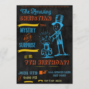 Invitations magiques de partie de magicien de