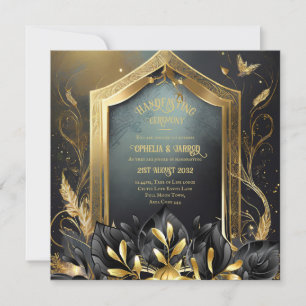 INVITATIONS MANIPULABLES NOIR OR ETHÉRÉAL