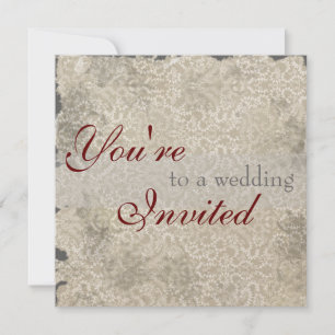 Invitations Mariage damassé classiques