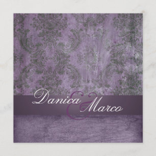 Invitations Mariage damassé Vintages