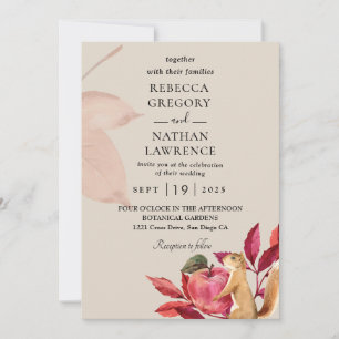 Invitations mariage de automne vintage