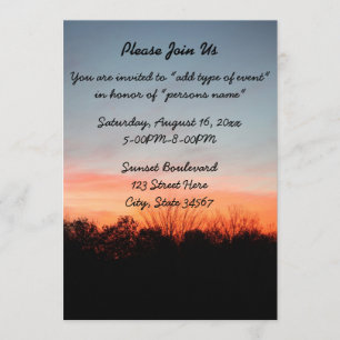 Invitations Mariage Sunset