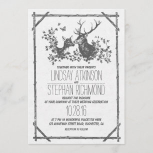 Invitations mariages campagnards rustiques avec ce