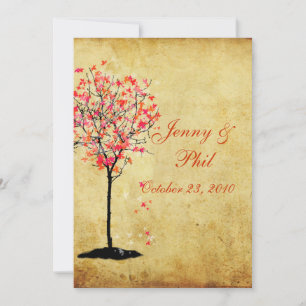 Invitations Mariages de automne/feuilles d'érable