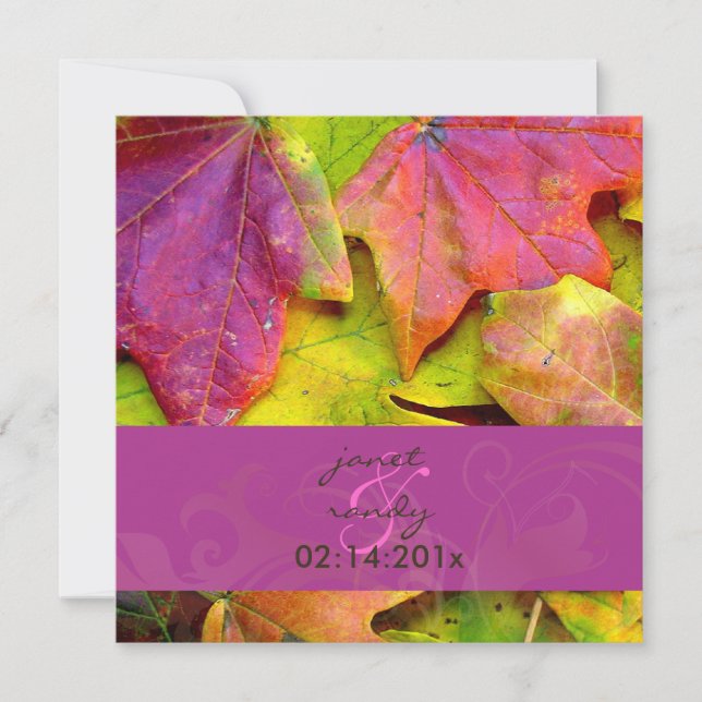 Invitations Mariages de automne Rainbow (Devant)