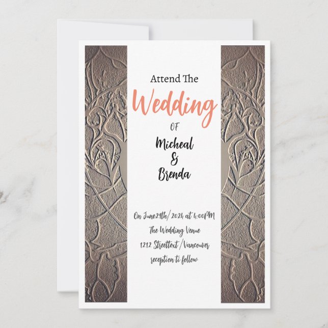 Invitations Mariages de sable (Devant)