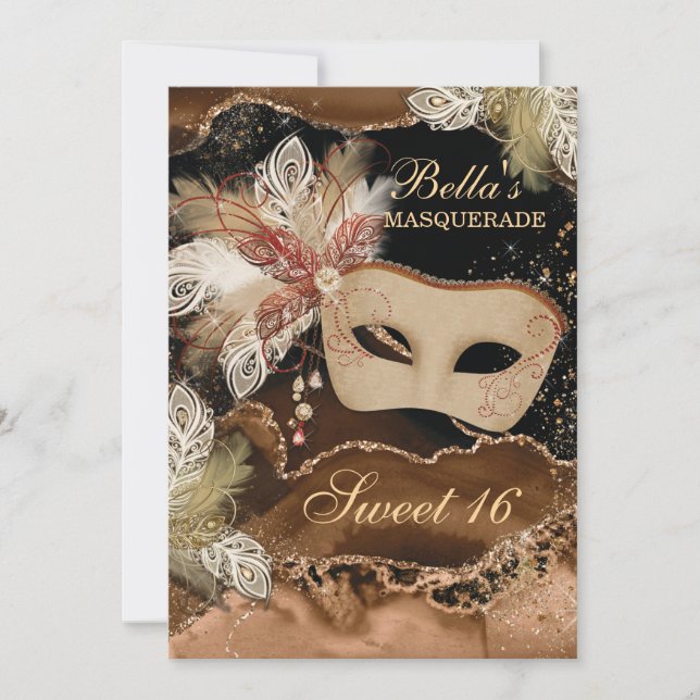 Invitations Masquerade Anniversaire (Devant)