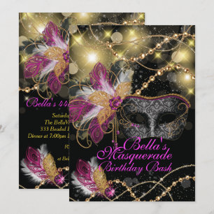 Invitations Masquerade Anniversaire