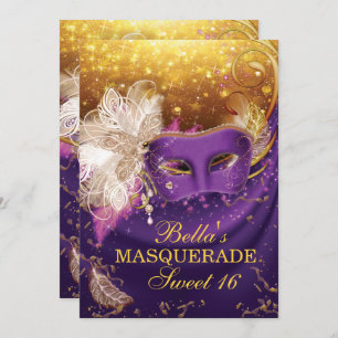 Invitations Masquerade Anniversaire