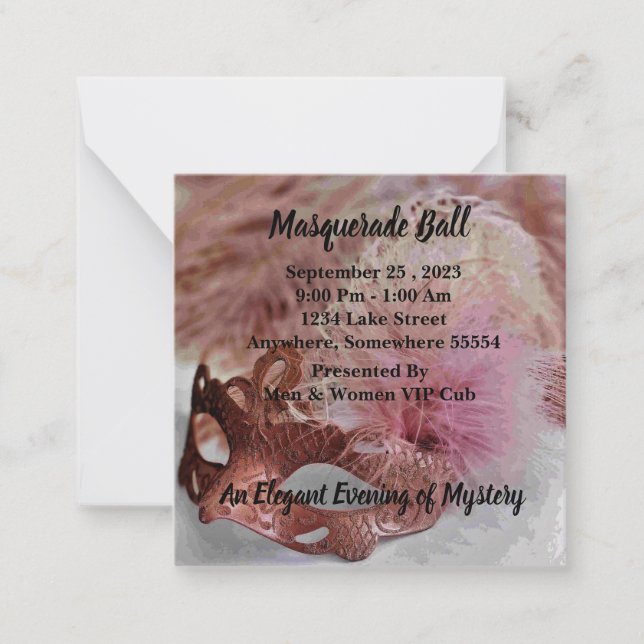 Invitations Masquerade Ball (Devant)