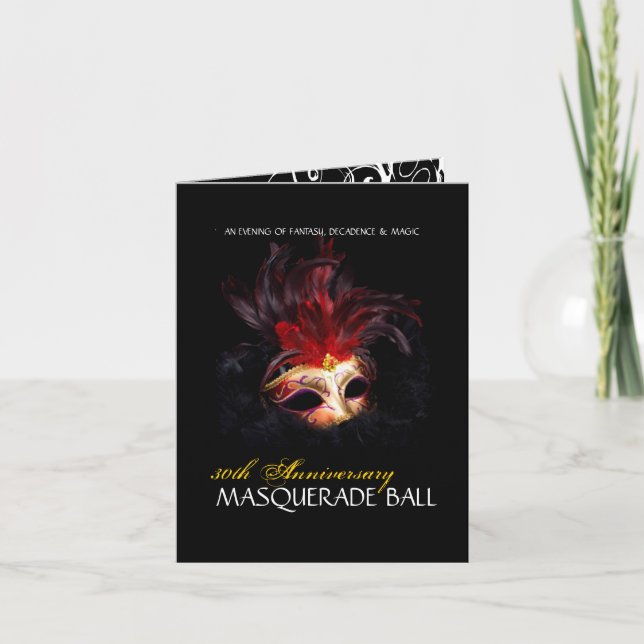 Invitations Masquerade Ball - Carte de note (Devant)