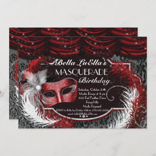 Invitations Masquerade Birthday Event Party