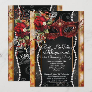 Invitations Masquerade Birthday Event Party