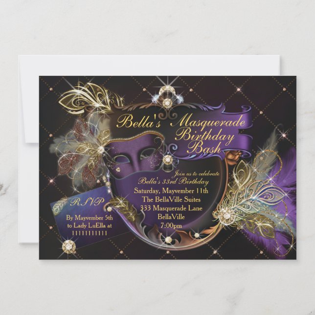 Invitations Masquerade Party (Dos)