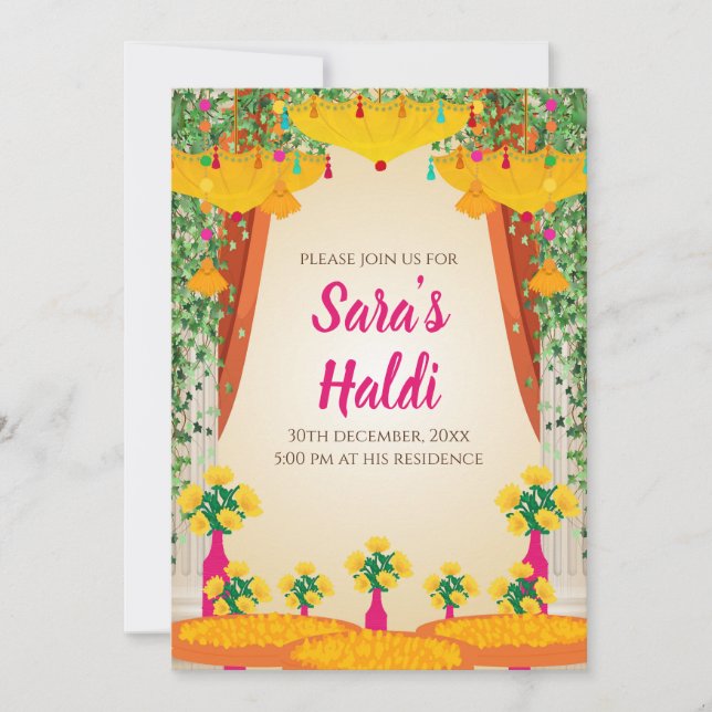Invitations Mayoun et invitation Mehndi invitation (Devant)