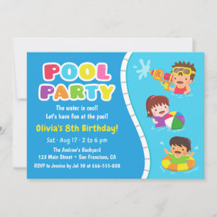Invitations mignonnes d'anniversaire d'amusement