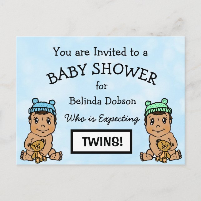 Invitations mignonnes de baby shower de (Devant)