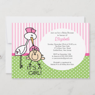 Invitations mignonnes de baby shower de bébé de
