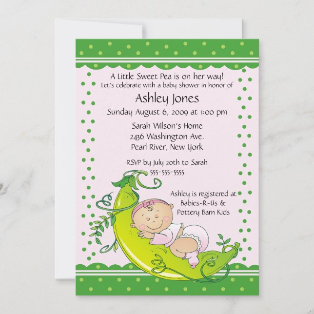 Invitations mignonnes de baby shower de bébé de (Devant)