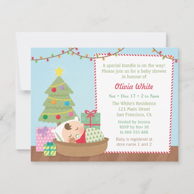 Invitations mignonnes de baby shower de sommeil de (Devant)