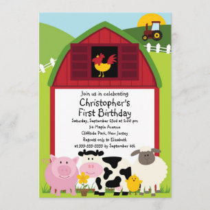 Invitations mignonnes de fête d'anniversaire
