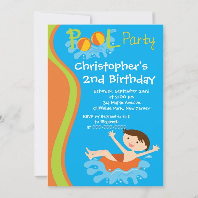 Invitations mignonnes de fête d'anniversaire de (Devant)