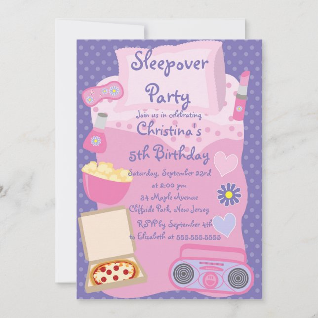 Invitations mignonnes de fête d'anniversaire de (Devant)