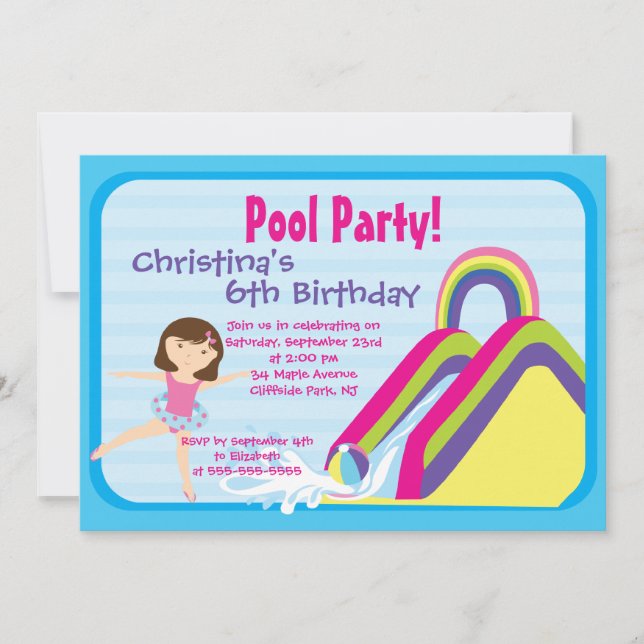 Invitations mignonnes de fête d'anniversaire de (Devant)