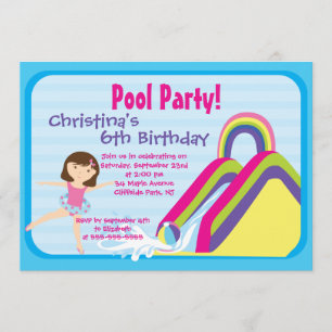 Invitations mignonnes de fête d'anniversaire de