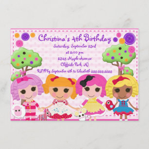Invitations mignonnes de fête d'anniversaire de